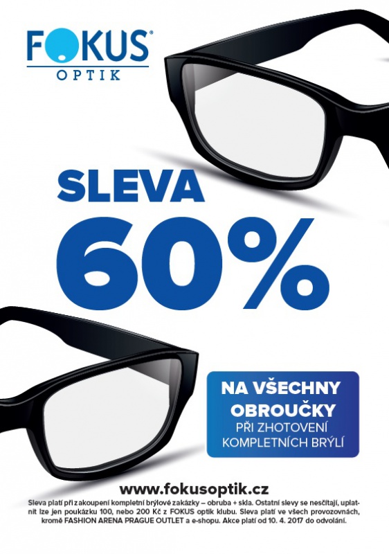 60% sleva na dioptrické obruby