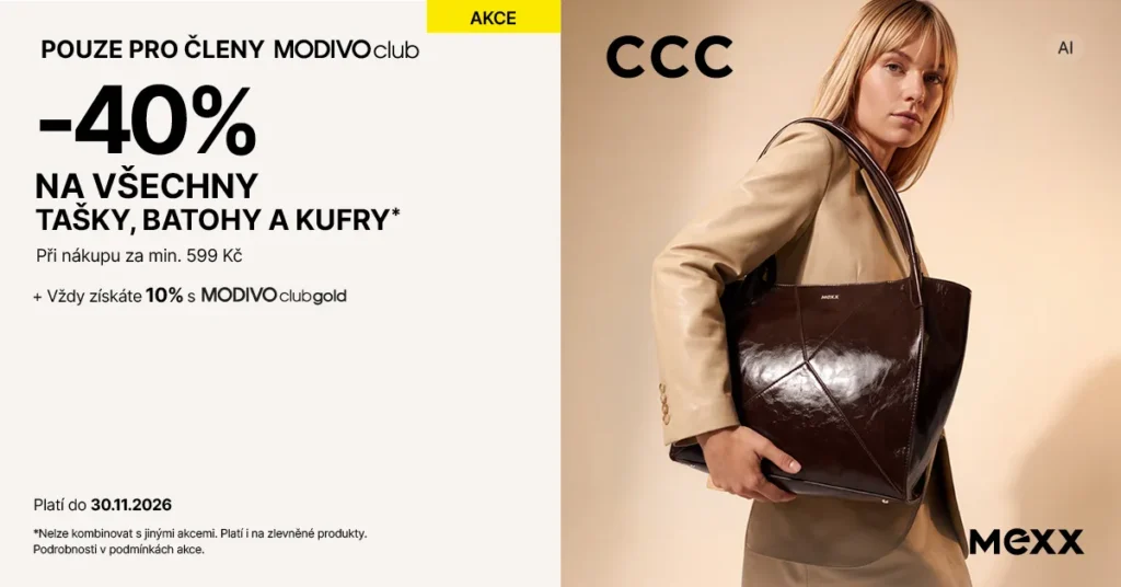 CCC – 40 % sleva na tašky, batohy a kufry